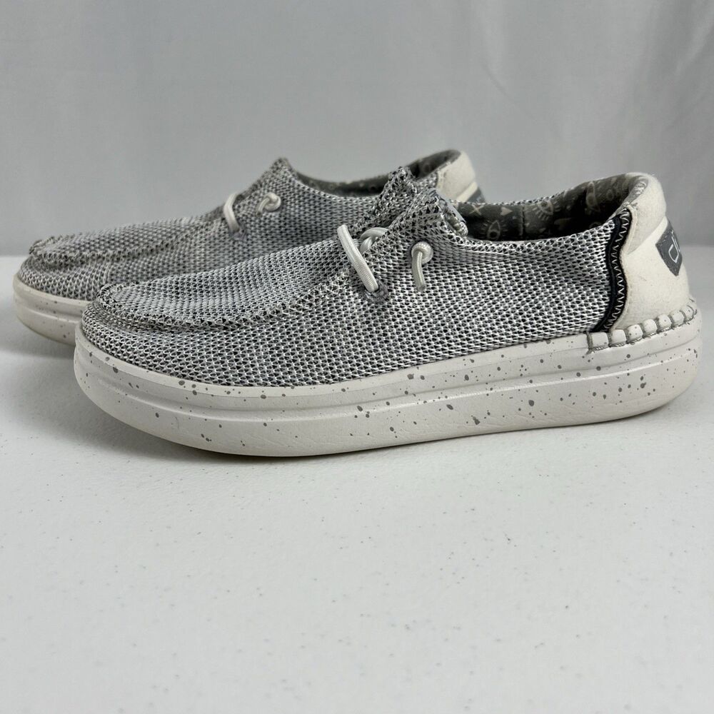 Hey Dude Women's Wendy Stretch Sox Shoes LT Grey Size 5 US EU Size 36